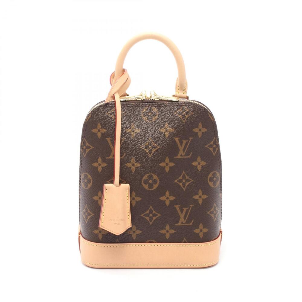 Louis Vuitton Alma Backpack Monogram Rucksack Bag Canvas Leather Brown